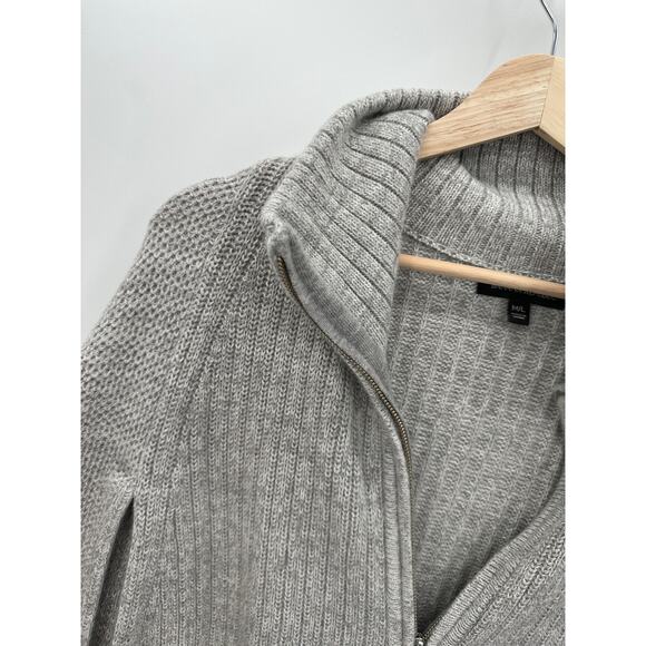 Banana Republic Womens Gray Oversized Sleeveless Zip Front Sweater Vest M/L - Picture 5 of 10